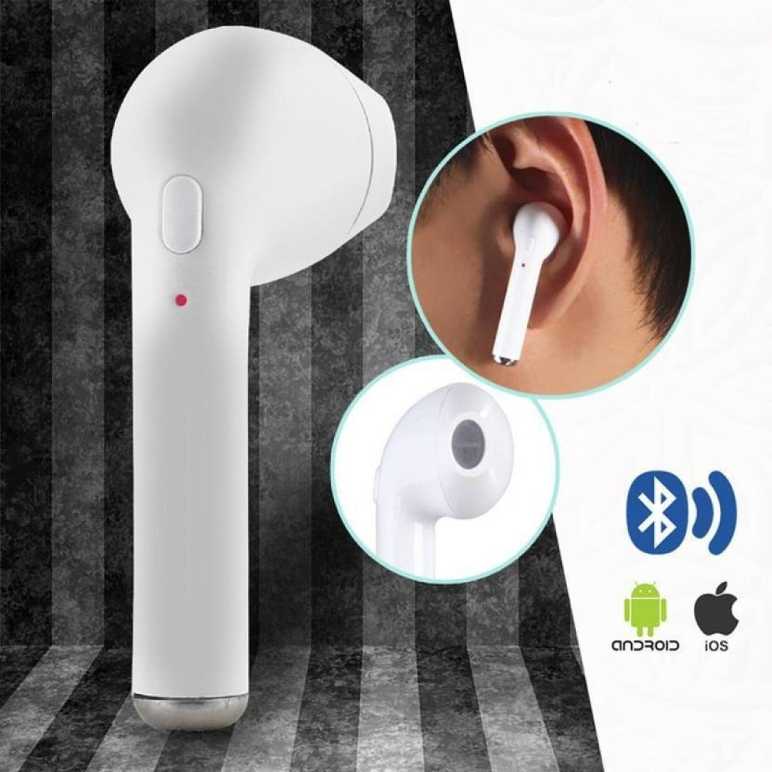 TWS AirPods – HiFi Sound, Smart Touch, Bluetooth Earbuds with Mic – White