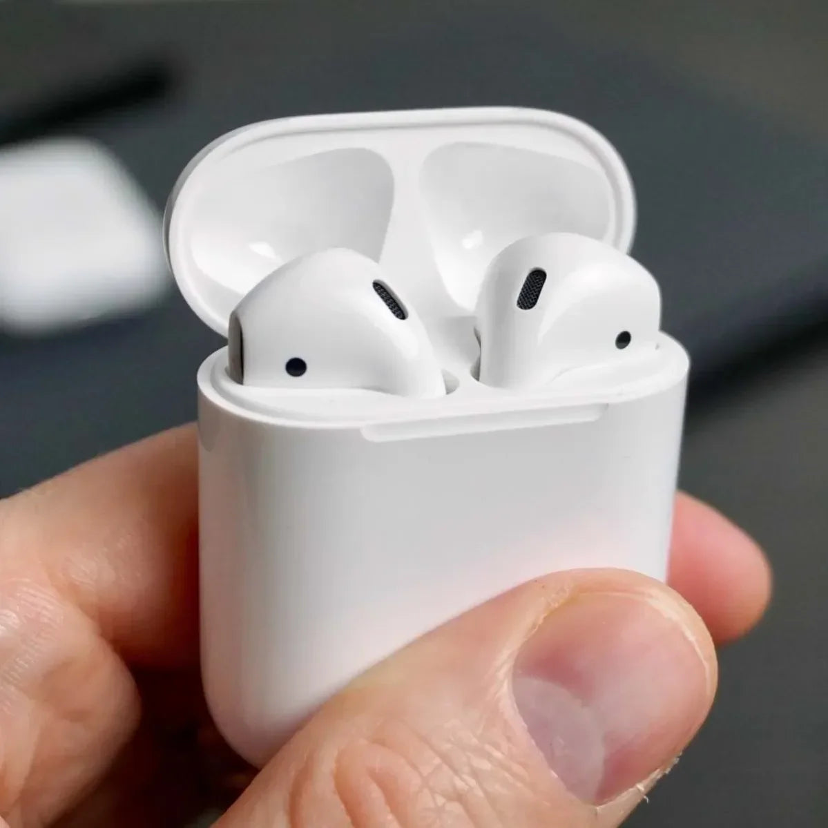 TWS AirPods – HiFi Sound, Smart Touch, Bluetooth Earbuds with Mic – White