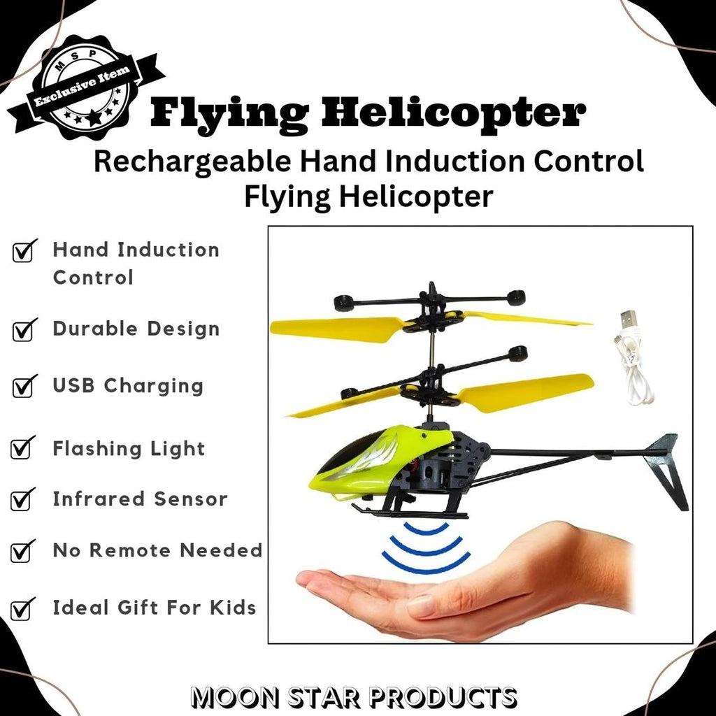 Flying Unisex Plastic Helicopter with Hand Induction Control - 1 Pc - Smart Mart Online