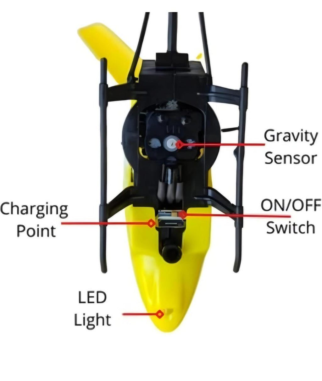 Flying Unisex Plastic Helicopter with Hand Induction Control - 1 Pc - Smart Mart Online