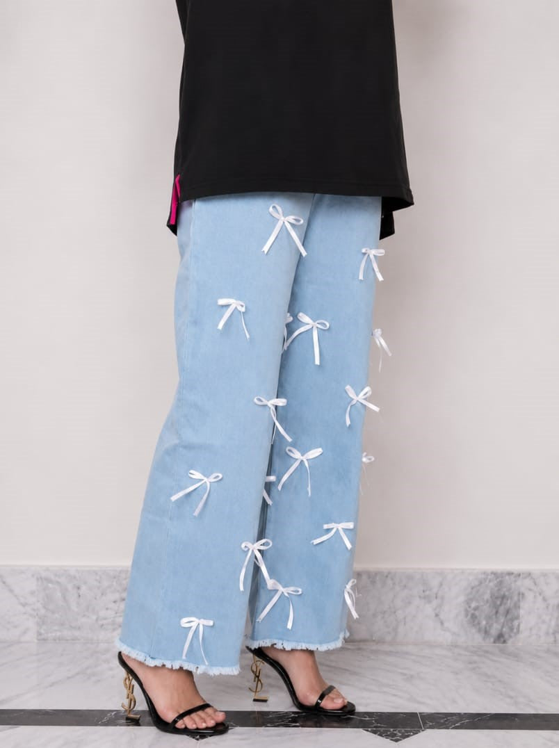 Women's Premium Wide-Leg Denim Jeans | Korean Style Casual Pants