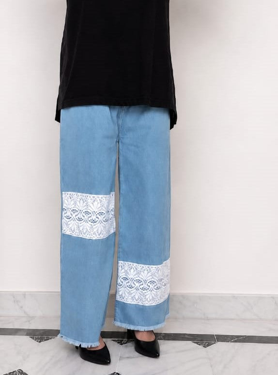 Women's Premium Wide-Leg Denim Jeans | Korean Style Casual Pants